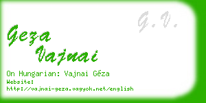 geza vajnai business card