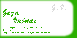 geza vajnai business card